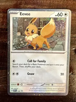 Pokemon TCG Eevee SVP200 Black Star Cosmos Holo Promo Destined Rivals - Image 1