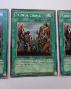Playset: 3x Painful Choice DB1-EN033 (Common, Unlimited, Played / MP) Yugioh - Image 4