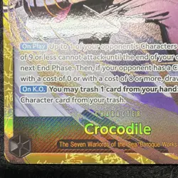Crocodile OP14-120 SEC Secret Rare Holo Full Art One Piece CCG Baroque Works - Image 3