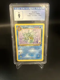 Seadra 1st Edition Fossil 42/62 Pokemon 1999 CGC Mint 9 Fossil 1st Vintage - Image 2
