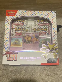 Pokemon TCG Scarlet and Violet - 151 Alakazam ex Collection Box - 4 Packs 820650855269 - Image 1