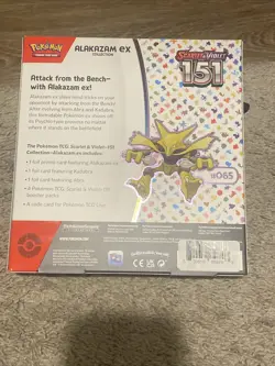 Pokemon TCG Scarlet and Violet - 151 Alakazam ex Collection Box - 4 Packs 820650855269 - Image 2