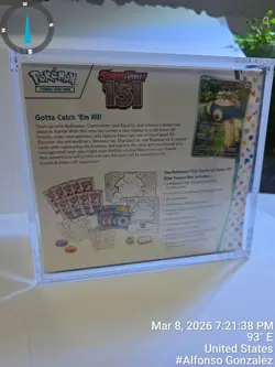 Pokemon Scarlet & Violet 151 ETB, & Acrylic Case Sealed W Small Shrink Tear - Image 5