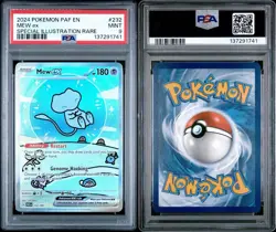 2024 POKEMON PAF EN-PALDEAN FATES SPECIAL ILLUSTRATION RARE #232 MEW EX PSA 9 - Image 4