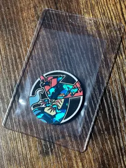 Pokemon Dragapult Custom Hand Painted Coin 1/1 Cracked Ice Holo LOOK! - Image 1