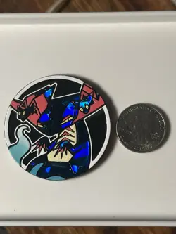 Pokemon Dragapult Custom Hand Painted Coin 1/1 Cracked Ice Holo LOOK! - Image 2