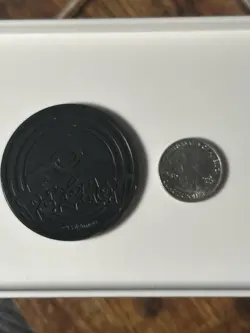 Pokemon Dragapult Custom Hand Painted Coin 1/1 Cracked Ice Holo LOOK! - Image 4