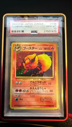 PSA 10 1997 Pokemon Japanese Jungle Flareon Holo #136 - Image 1