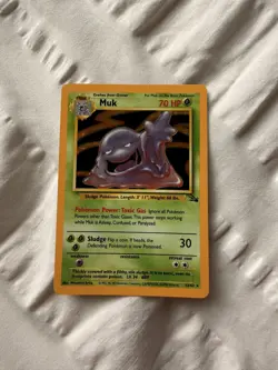 Pokemon TCG Muk 13/62 Holo Rare Fossil - Image 1