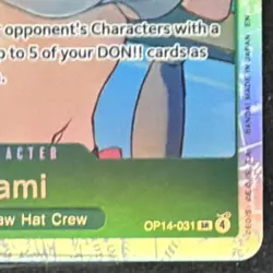 Nami OP14-031 SR Blocker Full Art Holo 2000 Power One Piece CCG English - Image 2