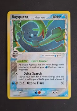 Pokemon TCG Rayquaza Delta Holo Card 16/110 Species Holo Rare EX Holon Phantoms - Image 1