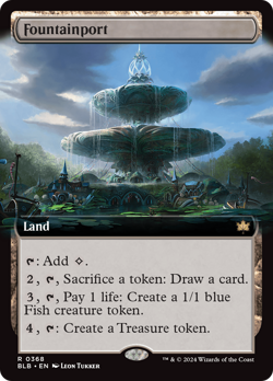 Fountainport (Extended Art) [Bloomburrow] Foil Near Mint - Image 1