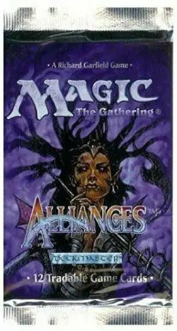 MTG Alliances Magic The Gathering Force of Will Booster Pack 742818065207 - Image 1