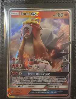Pokemon Shining Legends Ultra Rare Holo Entei GX #10/73 NM - Image 1