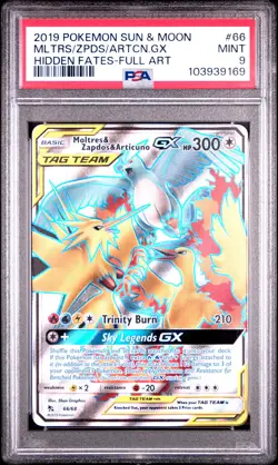 2019 POKEMON SUN & MOON HIDDEN FATES #66 MLTRS/ZPDS/ARTCN.GX PSA 9 - Image 1