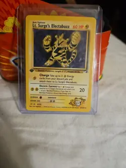 2000 Pokemon Gym Heroes 1st Edition Lt. Surge’s Electabuzz /132 Rare #27 NM - Image 1