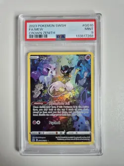 PSA 9 Mew GG10/GG70 Crown Zenith Galarian Gallery Holo Rare Pokemon MINT - Image 1