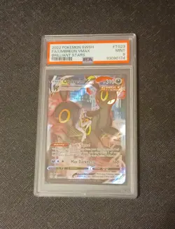 2022 POKEMON SWORD & SHIELD BRILLIANT STARS #TG23 FULL ART/UMBREON VMAX PSA 9 - Image 4