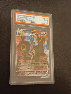 2022 POKEMON SWORD & SHIELD BRILLIANT STARS #TG23 FULL ART/UMBREON VMAX PSA 9 - Image 5