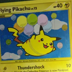 HOLO BLEED FART SWIRL 🌀💫 Flying Pikachu 113/111 Rising Rivals Secret Pokemon - Image 2