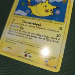 HOLO BLEED FART SWIRL 🌀💫 Flying Pikachu 113/111 Rising Rivals Secret Pokemon - Image 3
