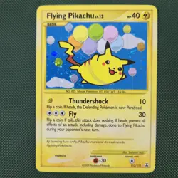 HOLO BLEED FART SWIRL 🌀💫 Flying Pikachu 113/111 Rising Rivals Secret Pokemon - Image 5