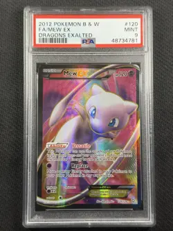 Pokemon Cards PSA 9 Mint Mew Ex Dragons Exalted Full Art B&W 2012 120/124 - Image 1