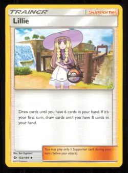 LILLIE 122/149 POKEMON CARD ENGLISH SM BASE SET TRAINER UNCOMMON NM - Image 1