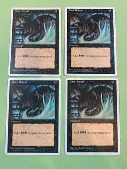 4x Dark Ritual Revised Edition NM Magic The Gathering Mgt - Image 1