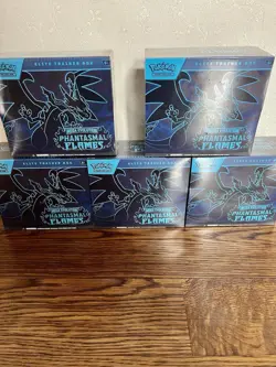 Pokemon TCG Lot of (5) Phantasmal Flames Elite Trainer Box ETB New/Sealed - Image 1