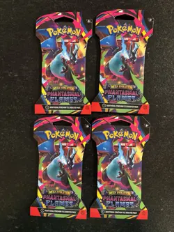 Pokemon Mega Evolution Phantasmal Flames Sleeved Booster(4)Pokemon Booster Packs - Image 1