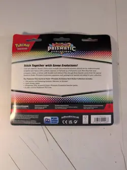 Pokemon TCG Prismatic Evolutions Tech Sticker Collection Glaceon 3 Pack Sealed - Image 2