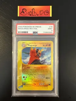 PSA 9 Magcargo Reverse Holo Rare Skyridge 18/144 Pokemon Card - Image 1