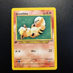 Pokemon Card Growlithe Neo Destiny 1st Edition 68/105 Near Mint - Image 1