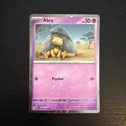 Abra 063/165 Scarlet & Violet Cosmos Holo Promo Pokemon Card NM - Image 1