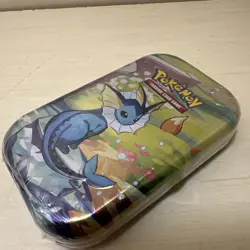 Prismatic Evolutions Mini Tin - Vaporeon Art - Sealed-Pokemon - Image 2