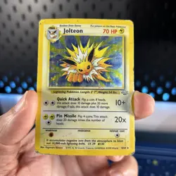 Jolteon 4/64 Holo Jungle Set Pokemon Card TCG WOTC Played Binder HP - Image 1