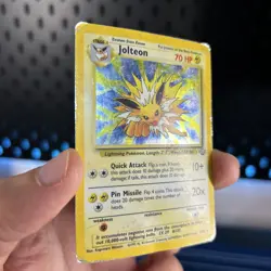 Jolteon 4/64 Holo Jungle Set Pokemon Card TCG WOTC Played Binder HP - Image 2