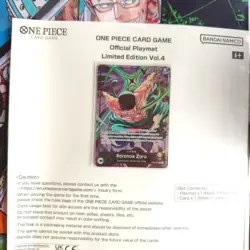 One Piece TGC Official Playmat Vol.4 Eng Inglese Tappeto + Carta Zoro OP12-020 L - Image 4