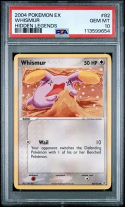 Whismur 82/101 EX Hidden Legends PSA 10 Gem Mint Pokemon Card - Image 1