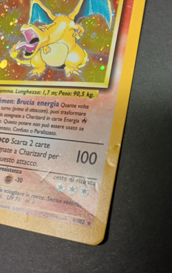 Charizard Holo Set Base 1ª Edizione 4/102 ITA – Carta Pokemon Rara - Image 3