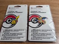 Pokemon Center 2-Pin Set: Special Delivery Pikachu & Charizard - Image 1