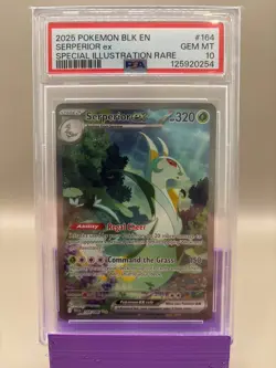PSA 10 GEM Mint - Serperior #164 Pokemon Black Bolt, Graded - Image 1