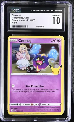 2021 POKEMON CELEBRATIONS #013 COSMOG CGC 10 - Image 1