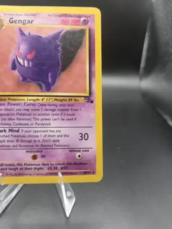 1999 Pokemon Fossil 1st Edition GENGAR - #20/62 - Non-Holo - RARE - Image 4