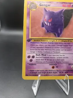 1999 Pokemon Fossil 1st Edition GENGAR - #20/62 - Non-Holo - RARE - Image 5