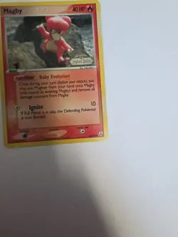 Pokemon TCG Magby 58/92 EX Legend Maker Reverse Holo Stamped - Image 2