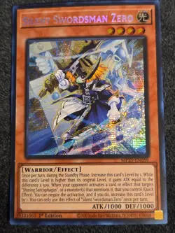 Silent Swordsman Zero MP25-EN059 Yugioh TCG Prismatic Secret Rare NM - Image 1
