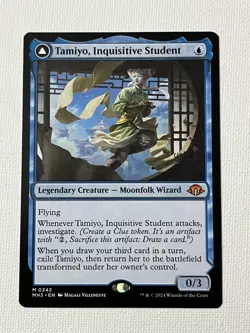 MTG Tamiyo, Inquisitive Student Modern Horizons 3, Regular Card, Near Mint - Image 1