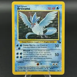 Pokemon TCG Articuno Fossil Holo Card 2/62 Unlimited Rare - Image 1
